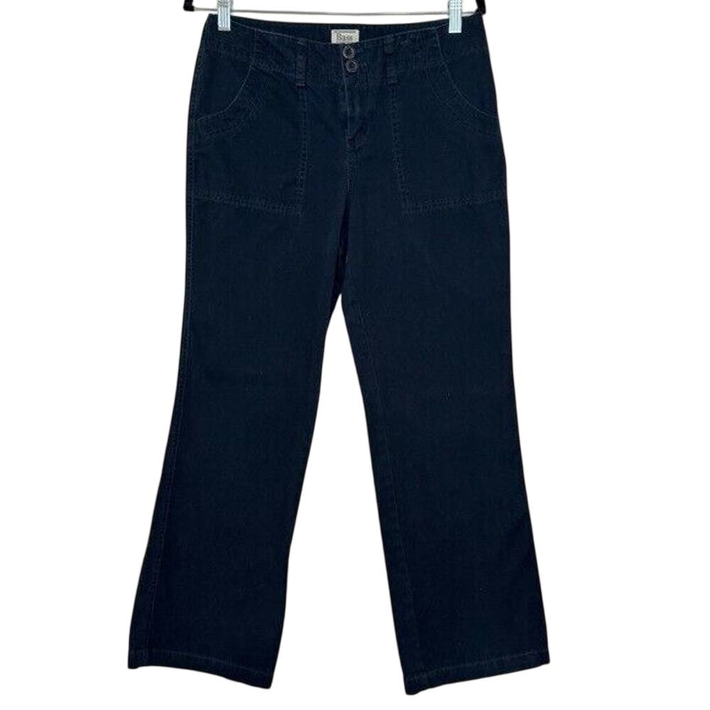 G.H Bass & Co Blue Women's Size 4 Pants Straight Leg Pockets Chinos 100% Cotton‎